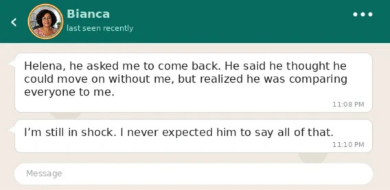 Story shared by a woman who placed both names in the Book